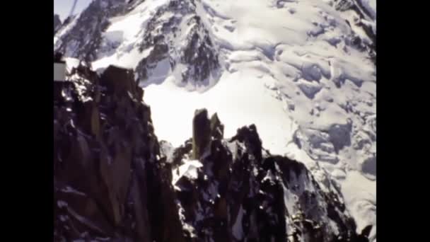Chamonix Fransa Haziran 1984 Mont Blanc Lardaki Iyi Manzara — Stok video