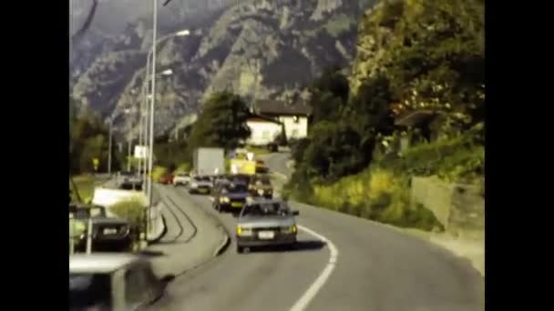 Sarnen Sveits Mai 1984 Reise Langs Swiss Fjellet Tallet – stockvideo