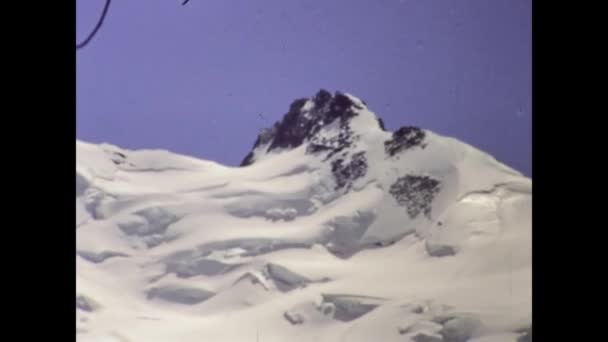 Zermatt Svizzera Giugno 1984 Panorama Alpino Svizzero Negli Anni — Video Stock
