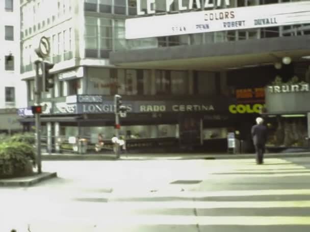 Cenevre Sviçre Mart 1973 Cenevre Şehir Manzarası Lerde — Stok video