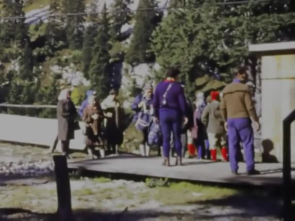 Molveno Itálie Březen 1973 Starší Lidé Letech — Stock video