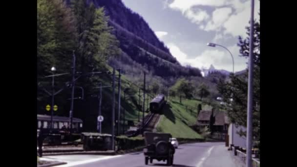 Oberland Švýcarsko Květen 1970 Oberland Krajinná Scéna Letech — Stock video