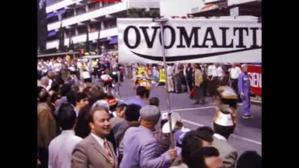 Νορμανδία Γαλλία Μάρτιος 1971 Ποδηλατική Αγωνιστική Σκηνή Στη Δεκαετία Του — Αρχείο Βίντεο