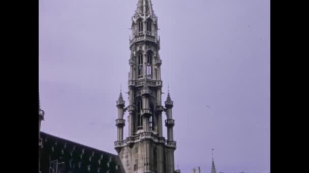 Brüksel Belçika Mayıs 1968 Brüksel Şehir Manzarası Larda — Stok video