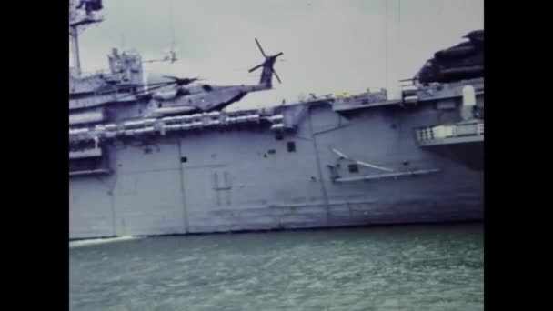 Portsmouth Verenigd Koninkrijk Mei 1994 Oorlogsschepen Het Dok Dagenherdenkingsscène Jaren — Stockvideo