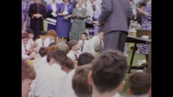 Coventry United Kingdom May 1963 Children Sports Competition Award Ceremony — Stock Video