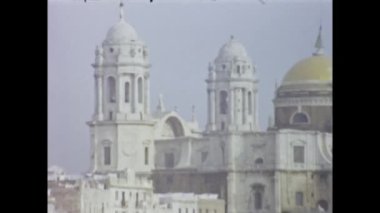 Cadiz, İspanya Mayıs 1962: Cadiz şehir manzarası 60 'larda