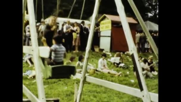 Monako Księstwo Monako Czerwiec 1965 Słodkie Dzieci Ogród Wspomnienia Rodzinne — Wideo stockowe