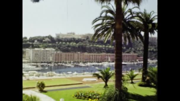 Mónaco Principado Mónaco Junio 1965 Mónaco Escena Ciudad Los Años — Vídeo de stock