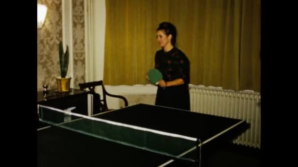 Londres Royaume Uni Mai 1965 Les Gens Jouent Ping Pong — Video