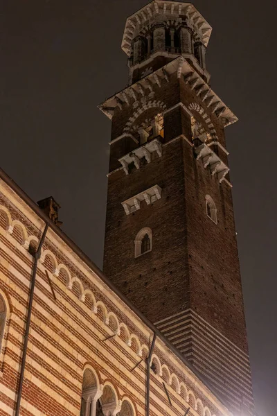 Verona, piazza dei Signori or Verona square of the Lords in english at night