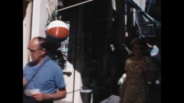 Mykonos, Yunanistan Haziran 1966: 60 'lardaki tarihi kent sahneleri