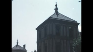 Seville, İspanya Haziran 1977: 70 'lerde Seville şehri manzarası