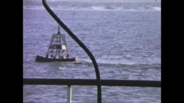 Liverpool, Birleşik Krallık Nisan 1966: 60 'larda feribot seyrüsefer sahnesi