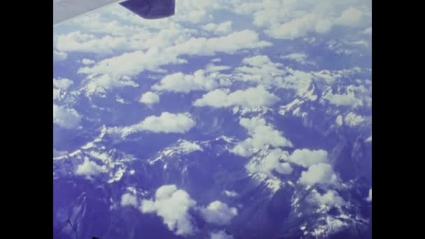 Ванкувер Канада Июль 1987 Канадские Горы Облака Видимые Ветра Самолета — стоковое видео