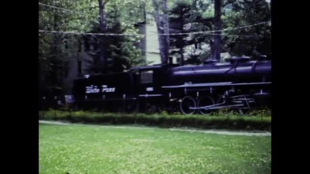 Skagway United States July 1987 Locomotive Train Early 1900 80S — стокове відео