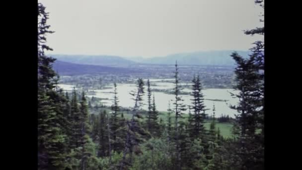 Skagway Estados Unidos Julho 1987 Alaska Mountains Views Summer Time — Vídeo de Stock