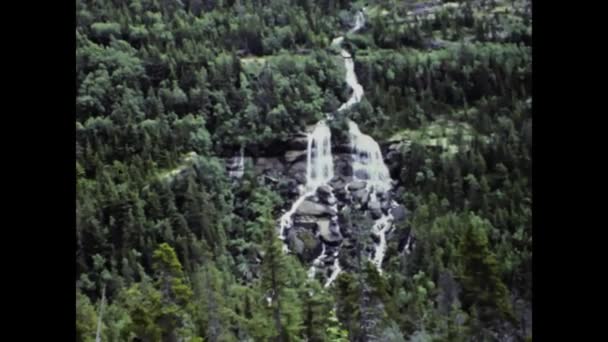 Skagway Usa Juli 1987 Utsikt Över Alaska Bergen Sommaren Talet — Stockvideo