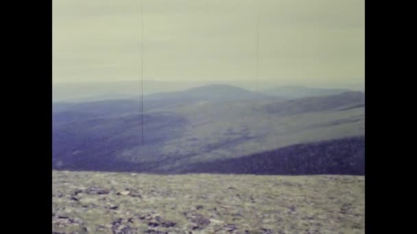 1987年7月 美国斯卡威 1980年代夏季阿拉斯加山区风景 — 图库视频影像