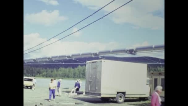 Tok Usa Juli 1987 Trans Alaska Pipeline View 80S — Stockvideo
