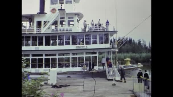 Fairbanks United States July 1987 Tanana River Navigation Scene 80S — Vídeos de Stock
