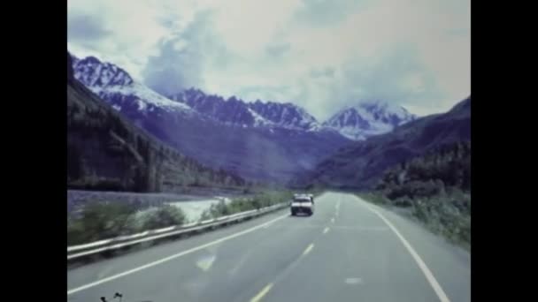 Фэрбенкс Сша Июль 1987 Горный Пейзаж Аляски Летней Сцене — стоковое видео