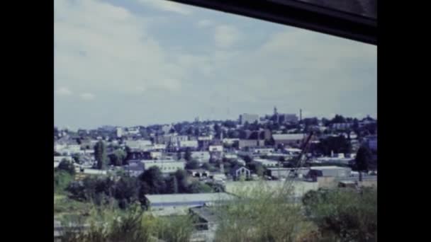 Seattle Abd Temmuz 1987 Seattle Sahneleri Şehir Görüntüsü Lerde — Stok video