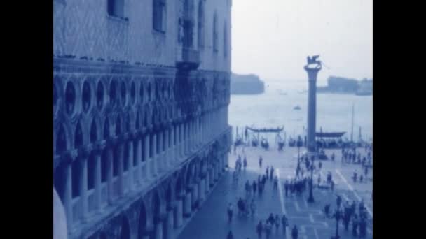 Venedig Italien Juni 1970 Venedig Den 70Er Jahren Voller Touristen — Stockvideo