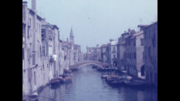 Venice Italy June 1970 Venice City View 70S — Vídeo de stock