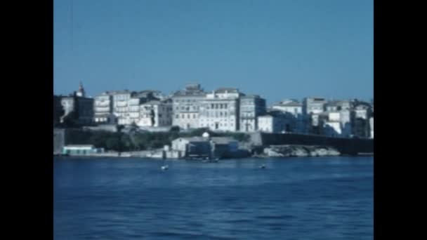 Mykonos Greece June 1966 Миконос Вид Побережье — стоковое видео