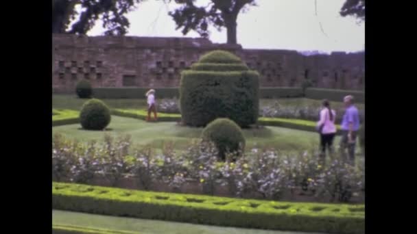 Pitmedden Verenigd Koninkrijk Mei 1979 Pitmedden Garden View 70S — Stockvideo