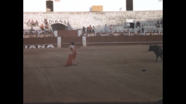 Севілья Іспанія Червень 1977 Corrida Show Bullfight Spain — стокове відео