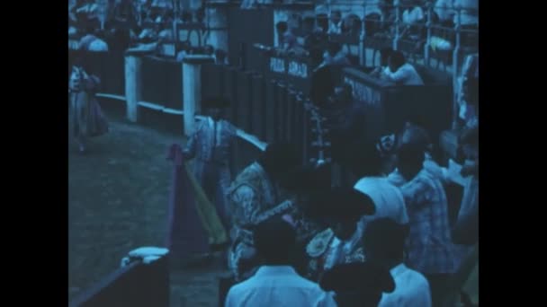 Seville Spain June 1977 Corrida Show Bullfight Spain 70S — Stock Video