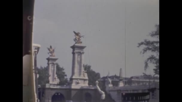 Paris France May 1955 Paris City View 50S — Stock Video