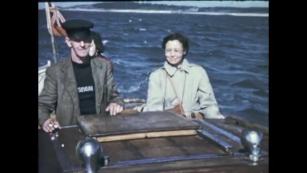 Amsterdam Holland May 1948 People Sailing Small Boat Scene 40S — Video