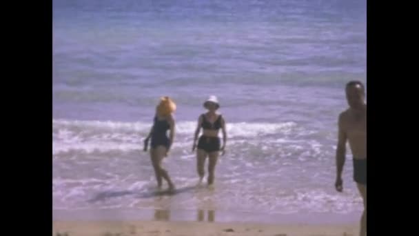 Miami Usa Juni 1966 Strandurlaub Alte Familienerinnerungen Den 60Er Jahren — Stockvideo