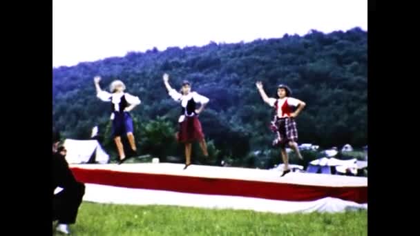 Linville United States May 1966 Dancers Country Festival Scene 60S — Video