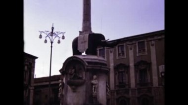 Catania, İtalya Haziran 1975: 70 'lerde Catania şehir manzarası