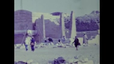 Giza, Mısır Mart 1977: 70 'lerde Mısır arkeolojik alanı