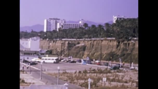 Santa Monica Abd Haziran 1981 Santa Monica Plaj Manzaralı Ler — Stok video