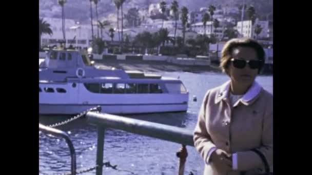 Santa Monica United States Ιούνιος 1981 Λιμάνι Βάρκες Και Κυκλοφοριακή — Αρχείο Βίντεο