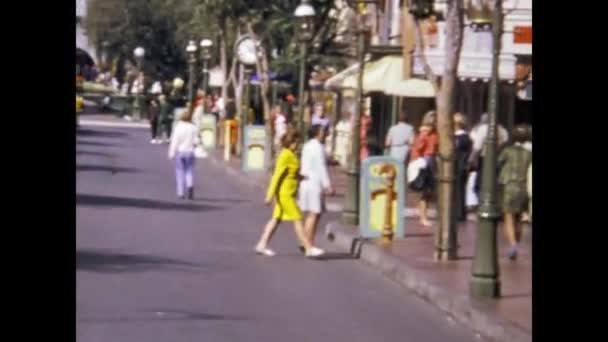 Анахайм Сша Июнь 1974 Вид Диснейленд Калифорнии — стоковое видео