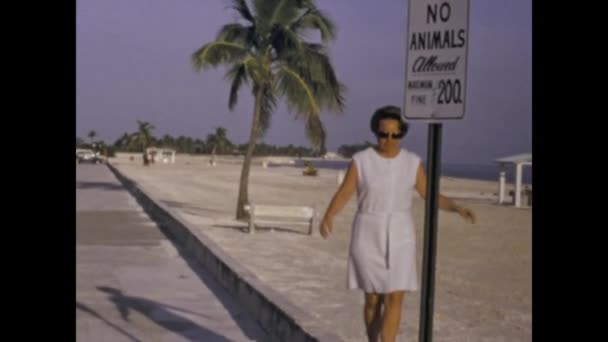 Miami Stany Zjednoczone Czerwiec 1975 Miami City View 70S Scene — Wideo stockowe