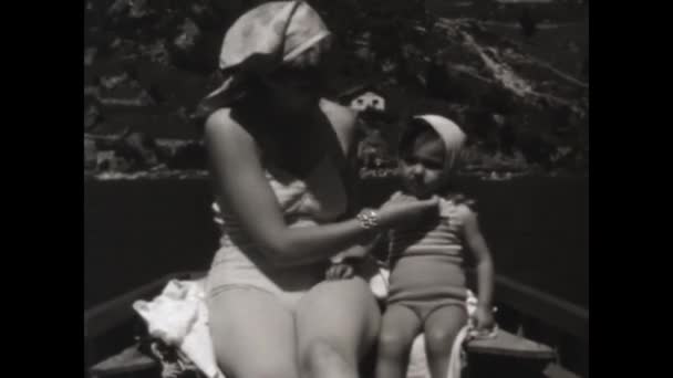 Dolomitok Olaszország Május 1955 Családi Nyaralás Dolomitok Emlékeiben Években — Stock videók