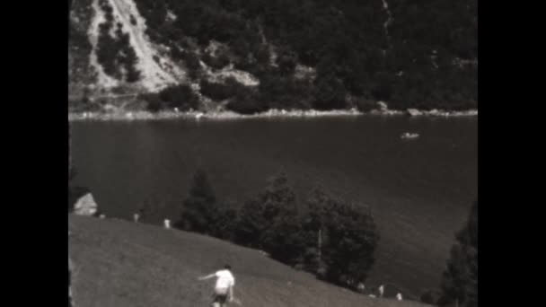 Dolomieten Italië Mei 1955 Familie Vakantie Dolomieten Herinneringen Jaren Scene — Stockvideo