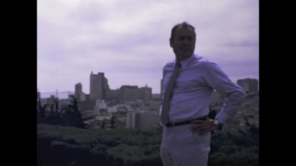 San Francisco Stany Zjednoczone Maj 1974 Biznesmen San Francisco Scenie — Wideo stockowe