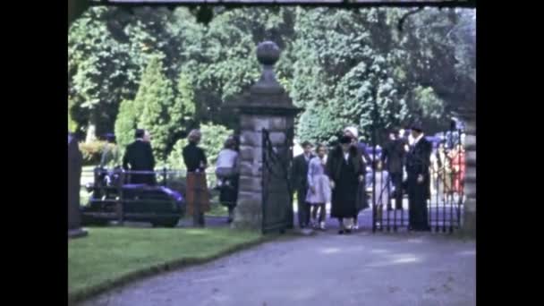 Washington Stany Zjednoczone Mogą 1946 Goście Przyjeżdżają Ślub Scenie Lat — Wideo stockowe