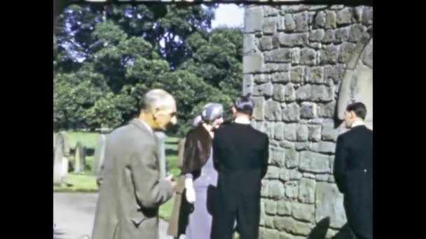 Washington Verenigde Staten Mei 1946 Gasten Arriveren Bruiloft Jaren Scene — Stockvideo