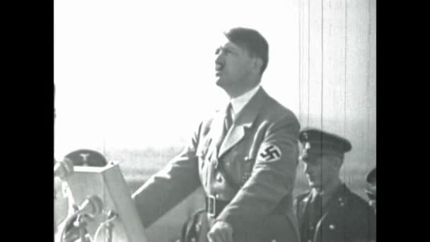 1943年 德国柏林 希特勒在40年代的演讲 — 图库视频影像
