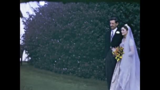 1946年 昭和21年 5月ワシントンDc 40代結婚式場 — ストック動画